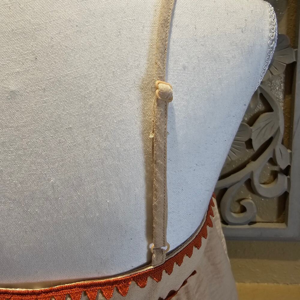 No Comment NWT Size S Satin Cami Tank Boho Coquette Babydoll Softgirl Top Beige - Picture 10 of 14